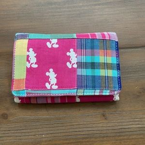 Disney World Plaid Wallet Pink Multicolor